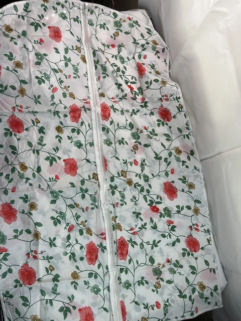 Smart Home Essentials Living 3 PC Hanging Floral Garment bags Cover