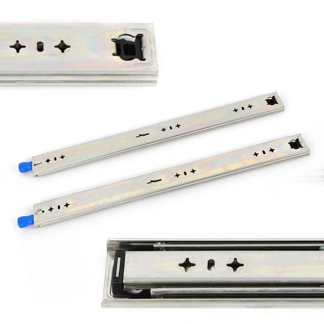 HEAVYDUTY LOCK SLIDE Rail Threesection Track Design Drawer Side