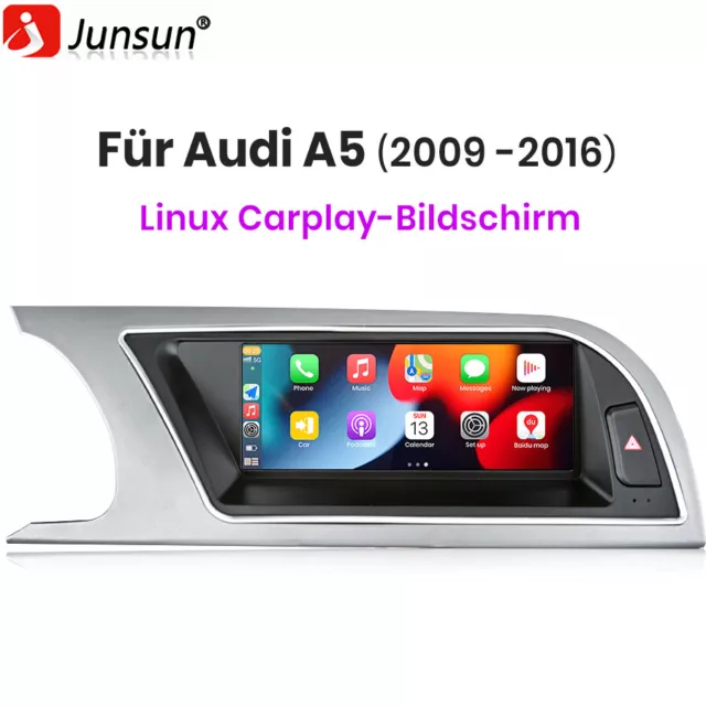 8.8" IPS Autoradio GPS CarPlay Androidauto SWC USB BT Navi Für Audi A5 2009-2016