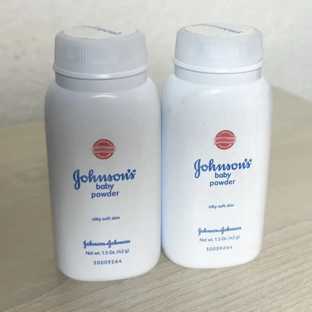 Johnson's Baby Powder with Talc 1.5 oz Lot Of 2 Travel Size Mini New Sealed