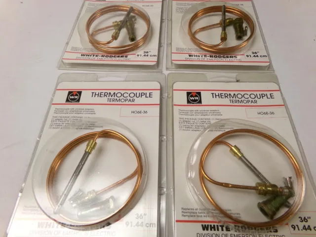 Thermocouple 4-Pieces White-Rogers HO6E-36 New Old Stock