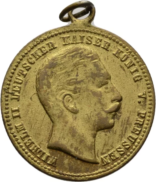 Preussen Wilhelm II.  1890 Medaille 26 mm / 6,1 g  Original  #WKF22