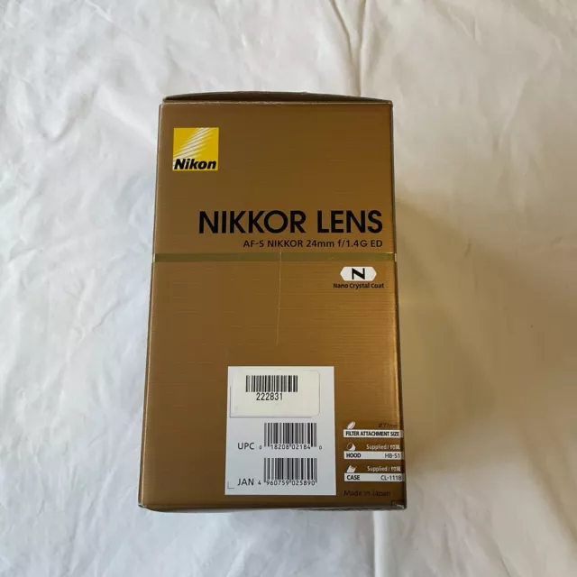 Nikon AF-S NIKKOR 24mm F1.4G ED N - ***V Good condition*** 2