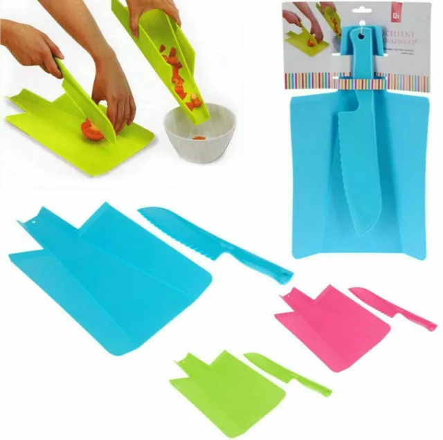 Schneidebrett Faltbar Camping Messer Flexibel Kunststoff Schneidematte 2er Set