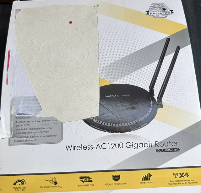 Wavlink Quantum D4G Dual Band 2.4G +5G Touchlink Wireless-AC1200 Gigabit Router