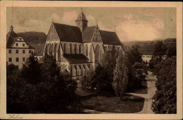 SALEM Baden Bedarfspost-AK 1923 Münster Kirche alte Postkarte Ansichtskarte