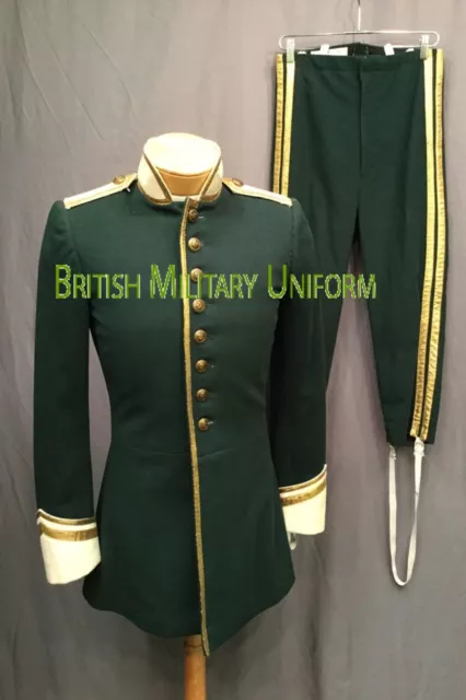 New German WWII Military Uniform Green/Off White Cuffs Only Wool Tunic Fast Ship