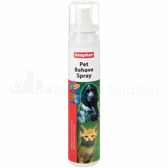 Beaphar Pet Behave Spray 125ml Anti Scratch Chew Dog Cat Training Spray