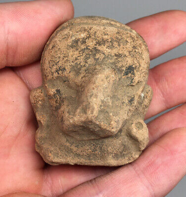 Early Pre-Columbian Terracotta Head Fragment Face Pottery Ancient Pre-Classic 3