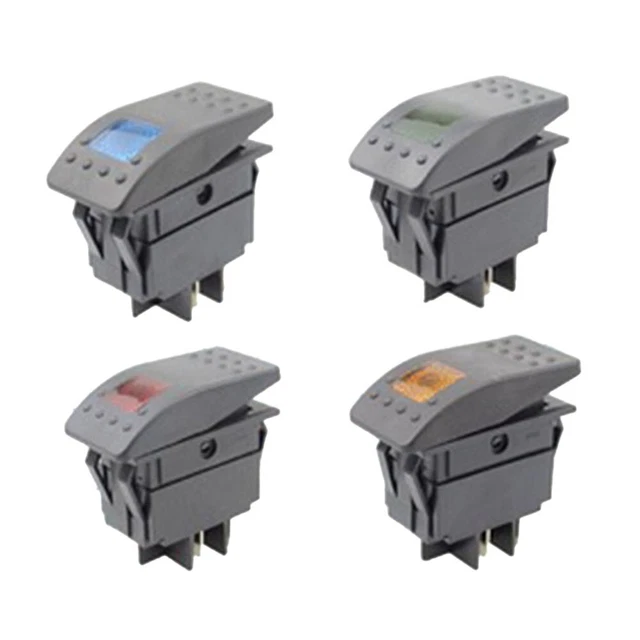 Marine Switch 4 Pin Rocker SPST Switch 20A 12V With Boat DC Durable IP66