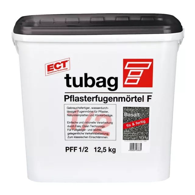 tubag Pflasterfugenmörtel PFF Fugenmörtel wasserdurchlässig BASALT 12,5 kg