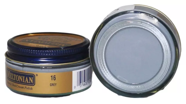 Meltonian GREY 16 Boot & Shoe CREAM Polish Shine and Protect Leather #16 gray