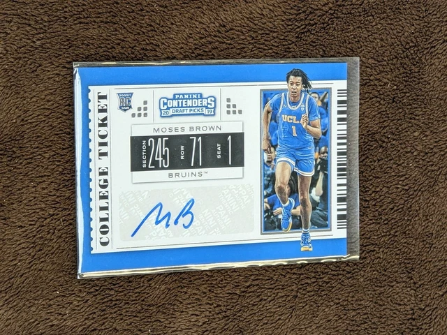 2019-20 Contenders Draft Picks College Ticket Auto Moses Brown Ucla