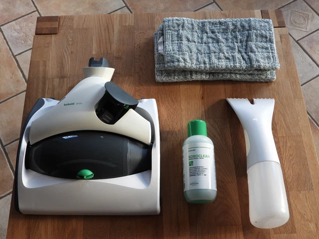 Vorwerk SP 600 Essuie-glaces pour sols durs - Kit complet avec 3 chiffons de nettoyage et concentré de nettoyage - Garantie 2 ans