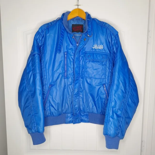 Vintage Pepsi Cola Upstream Racing Division Jacket Men's Large Blue Full Zip