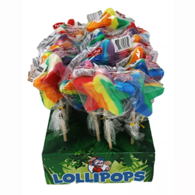 Estrella Arco Iris Lolly Con Mehrfrucht Sabor 24 Unidad 40g de Pantalla