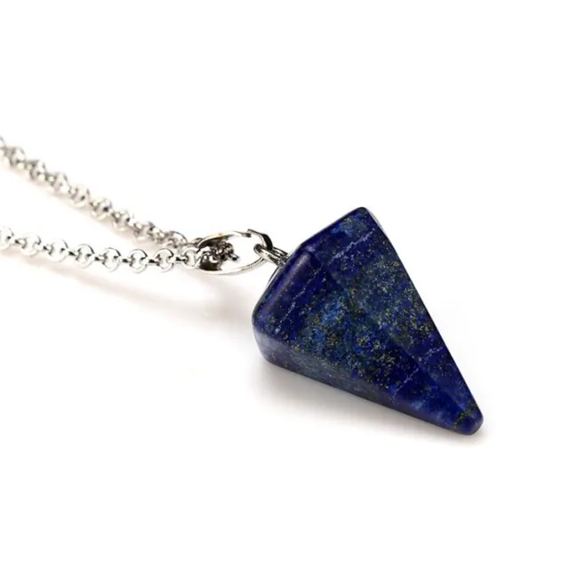 Gemstone Natural Crystal Quartz Healing Point Chakra Stone Pendant Necklace