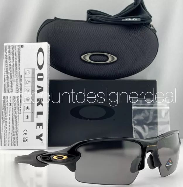 Oakley Flak 2.0 Sunglasses OO9271-48 Polished Black Gold Prizm Gray Lenses 61mm 3