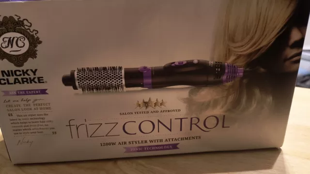 NICKY CLARKE FRIZZ Control 1200w Air Styler hairdryer with 3 attachments 6.49 PicClick UK
