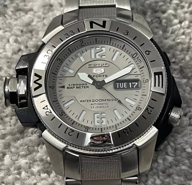 SEIKO 5 SPORTS Map Meter SKZ221K1 260.00 PicClick