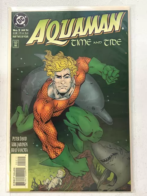 Aquaman Time and Tide #2 Comic Book 1994 Dolphin Shark Cover DC Comics | Combine