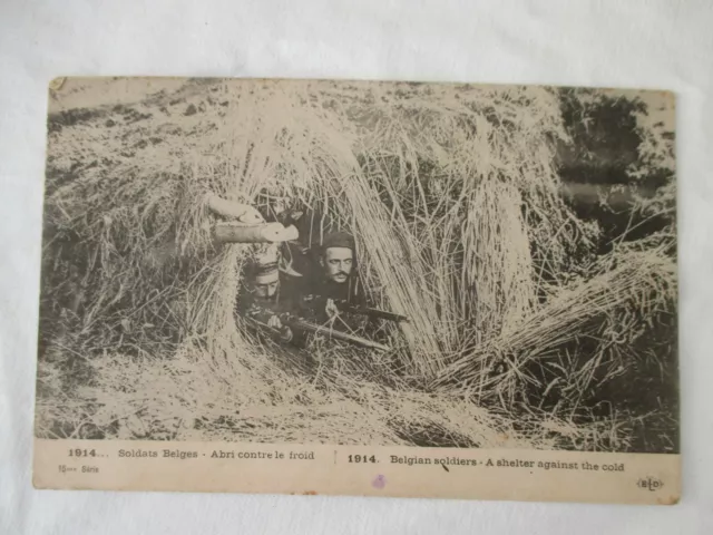 Cpa Ww1 War 14 18 Belgian Soldiers Shelter From The Cold