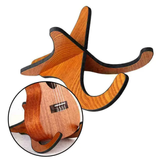Folding Ukulele Violin Bass Guitar Stand A Frame Floor Ra Hanger Holder B5E8