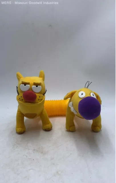 VTG 1998 Mattel Nickelodeon CatDog Pull & Pose Slinky Plush Stuffed Animal  Toy