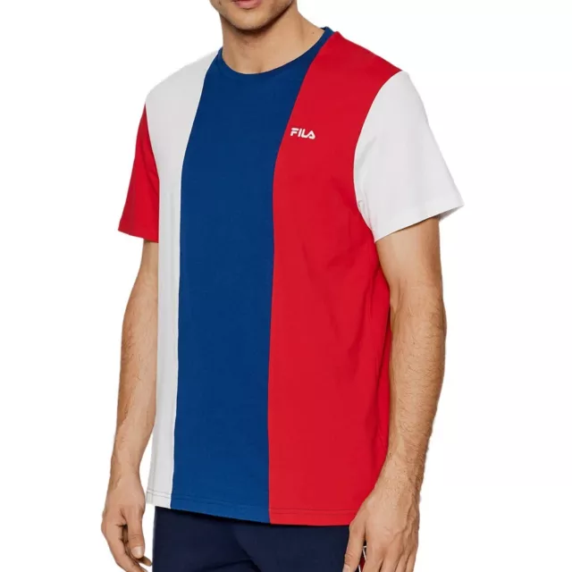 T-shirt Fila Bleu/Blanc/rouge Taille XS Homme Neuf et Authentique