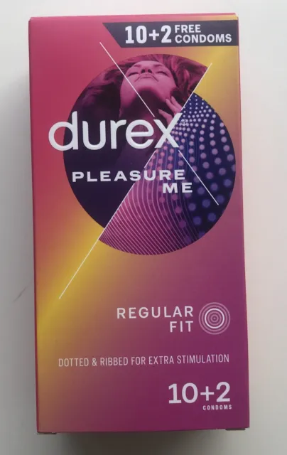 Durex Pleasure Me 10 Condoms Ribbed & Dotted For Extra Stimulation Latex