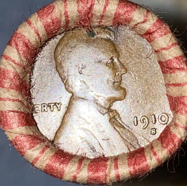 1 US Lincoln Wheat Cent Penny Roll 1910-S/1957 Proof (50 Coins) Old Vintage 2