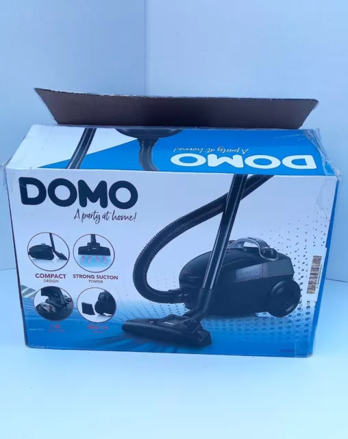 DOMO DO1033S Noir Aspirateur traîneau compact avec sac 1.5L - 450W -