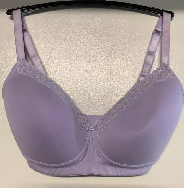 ex M&S LOUISA LACE 2PACK NONWIRED, PADDED POSTSURGERY FULLCUP BRA NAVY/PINK  36DD