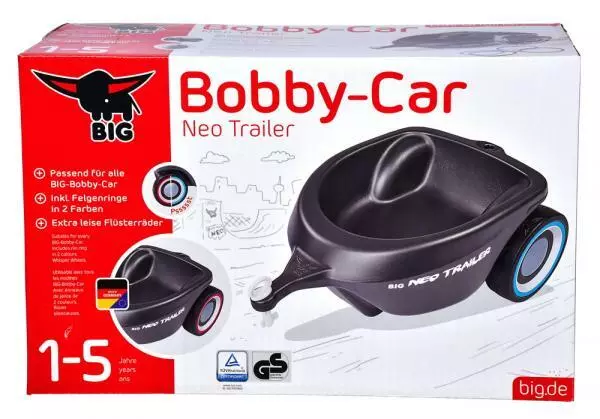 BIG Outdoor Spielzeug Anhänger Bobby Car Neo Trailer anthrazit 800056267