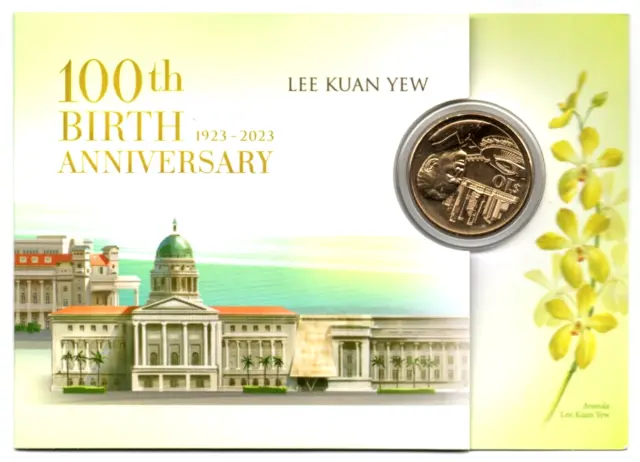 SINGAPORE $10 LKY 100th Birth Anniversary Coin in Folder!