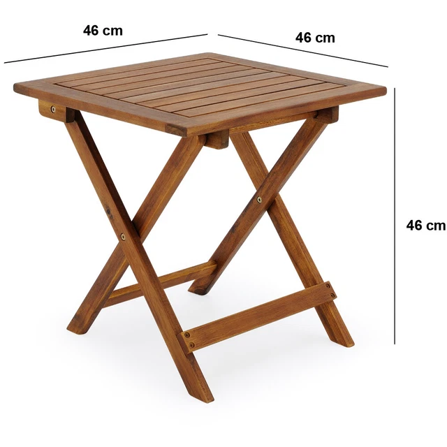 B-Stock Garden Side Table Wood Balcony Folding Square Patio Outdoor Porch Bistro