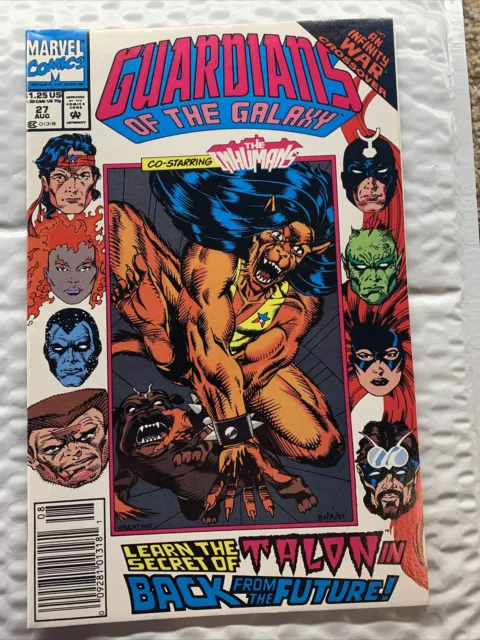 GUARDIANS OF THE GALAXY # 27  VG/F 1992 INFINITY WAR THE INHUMANS Thanos
