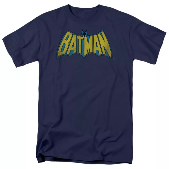 DC Batman Classic Batman Logo T Shirt Mens Licensed DC Comics Tee Navy