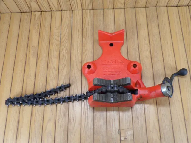 RIDGID MODEL BC810A TOP SCREW BENCH CHAIN VICE 1/8 In. TO 8 In. PIPE CAPACITY