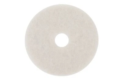 3M Super Polish Floor Pad 4100, 17", White - Includes five pads.