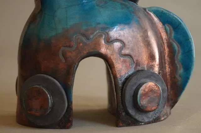 Maria Sabetti - Arte Scultura Ceramica Raku Argilla - Cavallo Messaggero di Pace 2