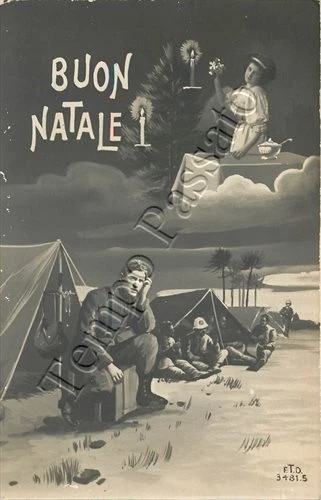 Colonie - Buon Natale dall'accampamento militare - 1912
