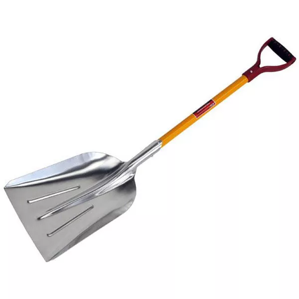 Aluminium Snow Shovel Scoop Lightweight Metal Spade Grain Scooper Clear Winter