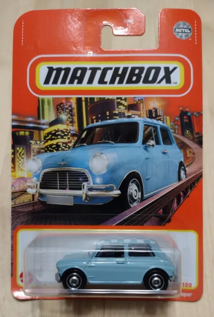 2021 MATCHBOX1964 AUSTIN Mini Cooper #70/100 Blue, with Checkered Rally ...