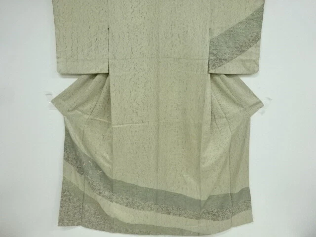 40534# Japanese Kimono / Antique Kimono / Itajime Shibori / Kinsai / Embroidery