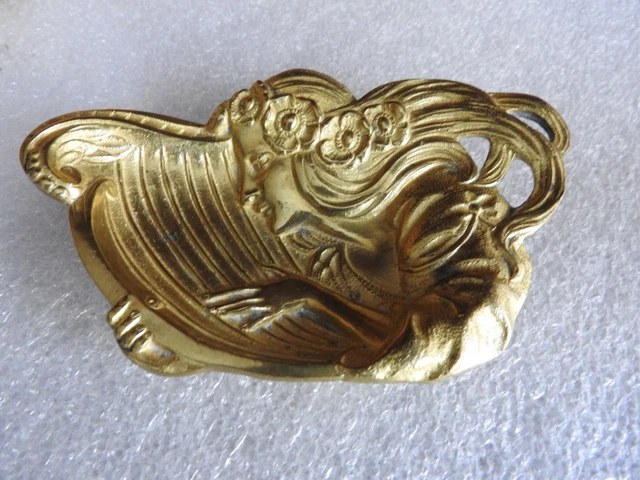 Old Empty Bronze Pocket Art New Ashtray - Antique Empty Pouch Cup