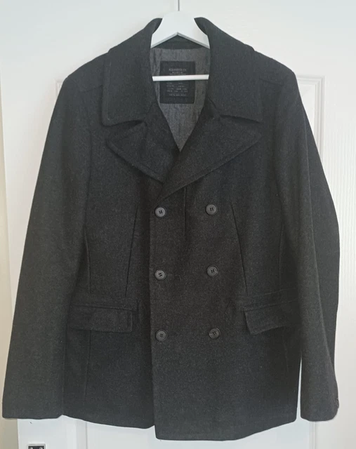 ALL SAINTS Mens Woollen Dowell Coat Black size 38 200.00 PicClick UK