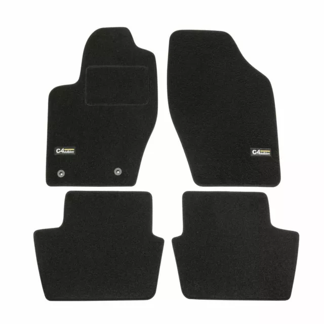 Tappetini per Auto su misura per Citroen C4 2004-2010 moquette con LOGO 4pcs