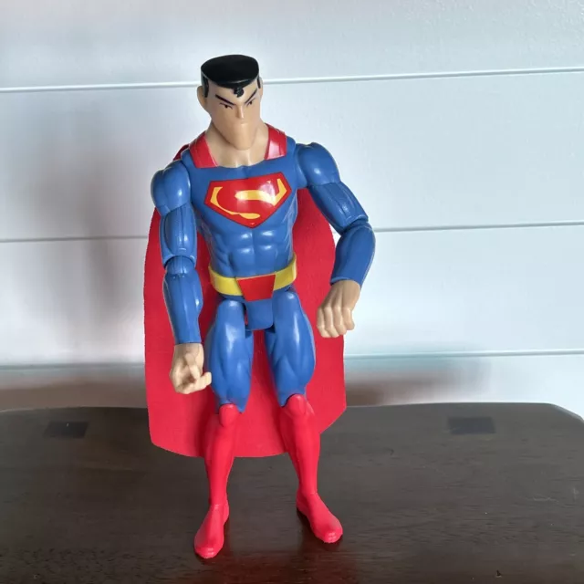 Figura de acción de Superman de la Liga de la Justicia de DC Comics juguete Mattel, 12"" de alto excelente