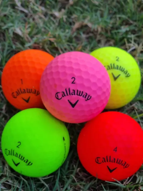 24 Callaway Superhot Matte Color Mix Near Mint AAAA Used Golf Balls